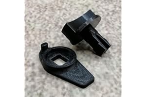 ULEIVA Set di chiavistello girevole nero compatibile con Audi Triangolo di avvertimento A4 B6 B7 & A6 C5 4B con manopola di ricambio chiavistello di ricambio (nero)