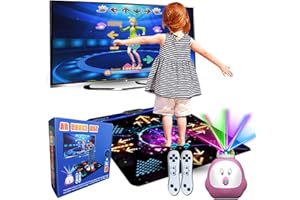 Tapis de danse pour enfants et adultes, tapis de danse électronique musical avec plus de 100 jeux, plus de 200 chansons,HDMI,2 contrôleur, modes MTV et cartoon,cadeau de jouet pour garçons et filles