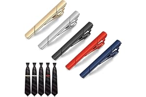 LONGHAO 5 Pcs,Herren Krawattennadel,Klassische Krawattenklammern,DüNn Krawattenklammer,Modisch Krawattennadel,Business-Krawattenklammer FüR MäNner,Geeignet FüR Hochzeiten,GeschäFtstreffen