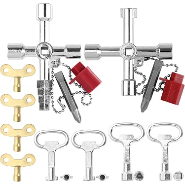5-teiliges Universalschlüssel-Set – Für Gaszähler, Heizkörper & Schaltschränke