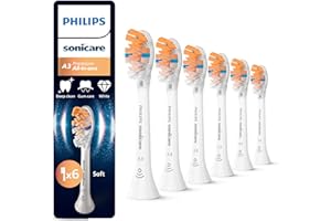 ‎PHILIPS Philips Sonicare A3 Premium All-in-One, Original Ersatzbürstenköpfe, Weiß, 6er-Pack, HX9096/87