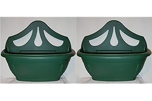 PAIR OF WHITEFURZE VENETIAN WALL PLANTER GREEN - 42 cm