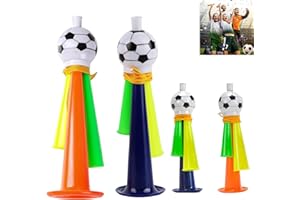 Ylinwtech 4 Stück Fan Tröte Fußball,Jubelnde Fußball Horn,Stadion Tröte,Vuvuzela Fussball,für Kinder Fußball Fans für Fußball-Themenparty, Weltmeisterschaft