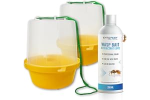 Entopest 2 x Wasp Nest Killer Trap and Bait Attractant Kit | Wasp Trap, Hornet Trap, Bee Catcher, Wasp Traps Outdoor/Indoor, Hornet Nest Killer, Wasp Catchers For The Garden