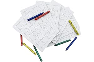 ‎GERILEO 10er oder 20er Pack Puzzles à 24 Blankoteile mit Buntstiften - für Jungen und Mädchen - Zeichnen, Malen, Basteln - Ideal für Kinderfeste, Mitbringsel, Geschenke, Spiele (10 Puzzles)