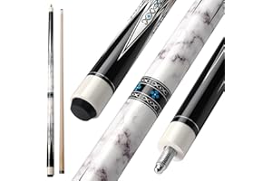 ASMPCUE Stecca da Biliardo da 58 Pollici Hardwood Pool Cue 13 mm Punte per Giocatori di Biliardo Professionisti, 1/2 Stecche per Biliardo Tavolo Sport