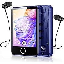 Bluetooth 5.0 mp3-speler, 32GB Draagbare Digitale Lossless Muziekspeler met FM-radio, Line-in opname, Lngebouwde Luidspreker, Volledig Touchscreen Superieure Metal mp3-spelers, Ondersteuning tot 128GB