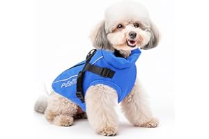 PcEoTllar Waterproof Dog Coat for Small Dogs, Warm Reflective Jacket with Harness for Winter, Skiing Costume Cotton Dog Sweater