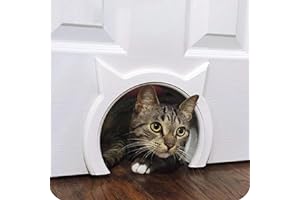 The Kitty Pass Wewnętrzne drzwi kota ukryte kuwety drzwi dla zwierząt domowych dla kotów do 9,5 kg pudełko dla zwierząt domowych