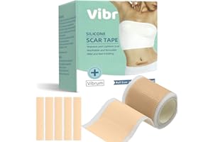 BORISCA Tiras Silicona Cicatrices Transpirables Hojas de Silicona para Cicatrices Viejas y Nuevas Scar Tape Profesional Parche Cicatrizante Para Cesáreas, Quemaduras, Estrías