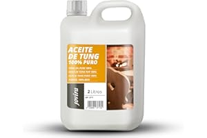 JOVIRA PINTURAS Aceite de Tung (100% Puro). Indicado para tratar la madera, protegiendola del sol y lluvia. Evita la entrada de humedades. (2 Litros) B-31