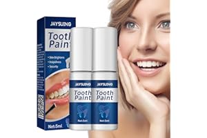 Bisienya Whitening Tooth Paint, Teeth Whitening Pen Teeth Whitening Gel, Tooth Polish Teeth Whitener Essence Instant Teeth Whitening Gel for Tooth Whitening Stain Removal 2Pcs