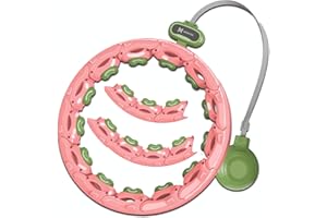 MONTIVO Weighted Hula Hoop with weight ball 65 to 140 cm (25-55 inches) - Smart Hula Hoop for Exercise - Weighted Hula Hoop for Adults - Hula Hoops for Women Weight Loss and Fitness Exercise