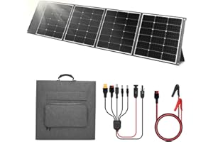 WODHMIEY 100W/200W/400W Klappbares Flexibles Solarpanel mit Controller, Hochleistungsfähiges Solarladegerät mit 24.3% Umwandlungseffizienz, Leicht, Kompakt &Wetterfest, ideal für Outdoor-Nutzung