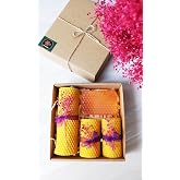 Petekoğlu Natural Honeycomb Beeswax Candle And Honey Soap Set Beeswax Wrapping Candle Beeswax Candle Ready Gift Box In Kraft Box