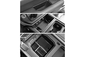 EVGoXMods 4PCS Center Console Organizer Compatible with 2020-2024 Land Rover Defender 90 110 130 (ONLY for Refrigerator Version) Armrest Storage Box Insert Tray Sets Interior Accessories