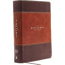 Buy KJV, The King James Study Bible, Leathersoft, Brown, Red