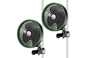 VIVOSUN 2-Pack AeroWave E6 Grow Tent Fan 6”, EC Motor, Smart Wifi Control, US Patented Auto Oscillating Clip fan, Weatherproof IP-54, Strong Airflow but Quiet for Hydroponic Ventilation Circulation