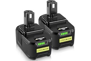 Moticett 2 Pièces Remplacement pour Ryobi 18V 5000mAh P108 Batterie Compatible pour Ryobi RB18L50 RB18L40 RB18L25 BPL-1815 BPL-1820G BPL18151 BPL1820 P104 P105 P107 avec Indicateur LED