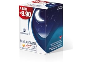 Linea ACT Melatonina Act + 3 Complex - Integratore Alimentare a Base di Melatonina - 120 Compresse, Blu, 20 Grammi