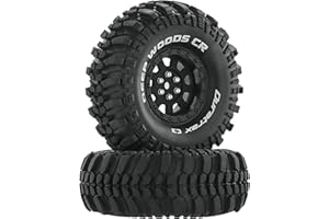 DuraTrax DTXC4026 RC Rock Crawler Tires with Foam Inserts, C3 Super Soft Compound, High Traction, Deep Woods Black, 1.9"