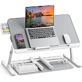 Bix SAIJI K7 Mini Diz&uuml;st&uuml; Yatak Tepsi Masası, Kaymaz PVC Deri ile Diz&uuml;st&uuml; &Ccedil;alışma Masası, Ayarlanabilir Diz&uuml;st&uuml; Bilgisayar St