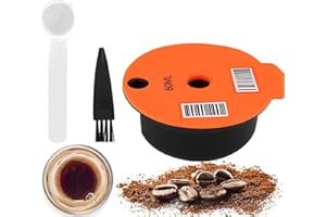 HONEYHOUSE Reusable Coffee Capsule, Compatible with Bosch Tassimo Machines, Coffee Filter Refillable, Coffee Pods with Readable Barcode
