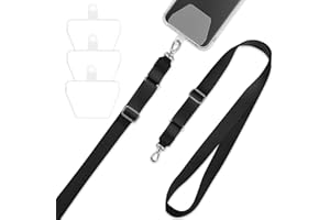 mylovetime Mobile Phone Chain Universal Crossbody, Mobile Phone Strap for Hanging and Pack of 3 Self-Adhesive Mobile Phone Chain Pads, Adjustable Mobile Phone Neck Strap, Mobile Phone Chain Lanyard,