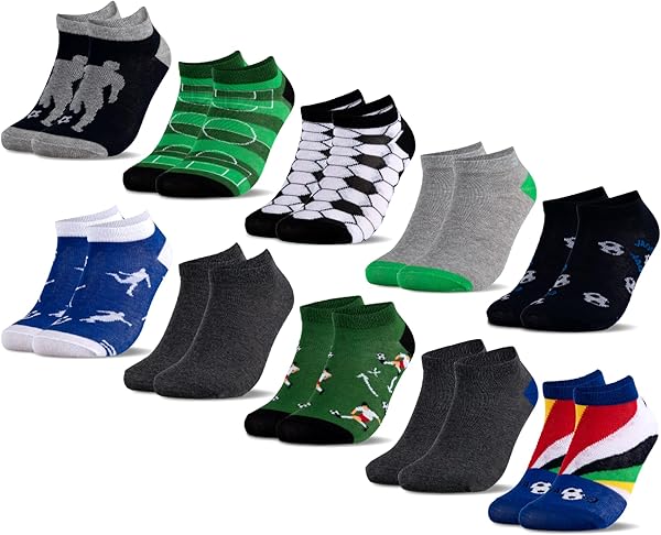 Occulto calcetines tobilleros motivo para niño y niña 10 pares (modelo: Motivo) - 1