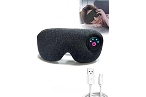 PJYU Maschera termica per gli occhi per alleviare l'affaticamento e gli occhi asciutti, maschera riscaldabile con batteria, 3 impostazioni