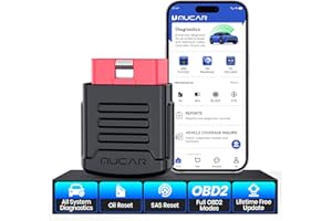 mucar OBD2 Scanner Bluetooth, BT200 Valise Diagnostic Auto, Outil d'analyse de Diagnostic Complet des Systèmes, Huile + ABS Réinitialisation, Mise à Jour Permanente Gratuite (BT200-FR)