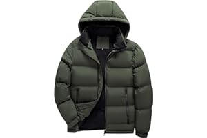 TONY BACKER Giacca Piumino Uomo Invernale Tinta Unita Cappuccio Rimovibile 2803