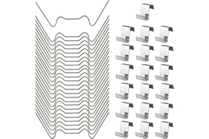 MIENOCOL Greenhouse Stainless Steel Window Clips and Fixings: 200pcs 100x Glazing W Wire Clips, 100x Z Overlap