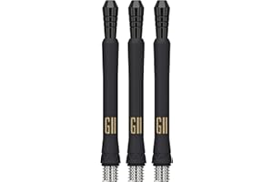 Target Darts Phil Taylor Gen 11 Power 9-Five Cañas, Raw Power Titanium Dart Shafts Pack de 3 | Phil Taylor G11 Black Shaft Set, Accesorios Dardos Profesional - Corto/Intermedio/Largo Medio