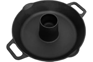 Kamado SUMO Rôtissoire à Poulet en Fonte 28 cm - Déjà Cuite preseasoned - Rôtissoire à volaille pour Gril et Four, Chicken Roaster avec cône d'arôme et bac collecteur