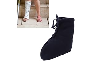 BETUED Männer Frauen Schutz Weiche Gipssocke Dicker Weißer Plüsch Fuß Gipssocke Verstellbarer Fußwärmer Schutz Gipszehensockenüberzug, Gipssocke Zehenschutz Socke für Fuß Knöchel Gips (XL)