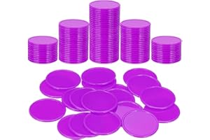 sourcing map Plastic Poker Chips, Learning Counters Counting Counters Disks Markers Opaque Game Tokens for Game Play Math Counting