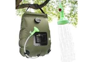 ASANMU Borsa da doccia solare, 20 l borsa da doccia da campeggio solare calda solare borsa dell'acqua portatile borsa da doccia da campeggio arrampicata doccia esterna doccia con tubo e soffione