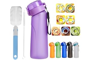 USPER A1r Up - Botella de agua con 7 sabores, botella de agua de aire de 650 ml, juego de iniciación de aire, fragancia de frutas sin BPA, con pajita, elige cápsulas de sabor perfumadas, 0 tazas de azúcar y