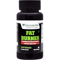 Greeniche Fat Burner with L-Carnitine, Garcinia Cambogia, Green Tea, Green coffee Extract, Grape Seed Extract for weight Management - 60 Capsules