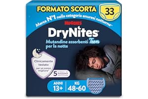 Huggies Drynites Pannolini, Taglia XL (48-60 kg),Mutandine assorbenti, 13-19 Anni
