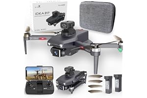 ‎LE-IDEA le-idea Bürstenlose Motordrohne mit 4K-Kamera, ESC-Kamera Professionelle Drohnen mit 360°-Hindernisvermeidungsfunktion, 5 GHz WiFi Drohne mit Kamera RC Quadcopter für Anfänger, 2 Batterien IDEA31P