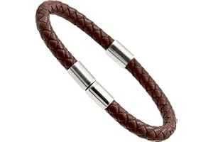 ZISANO® Power & Balance Armbänder - Versch. Farben & Größen - Echtes Lederarmband Herren Damen - Magnetverschluss - Edelstahl Armband Herren - Schmuck Damen