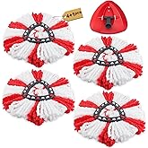 5PCS Repuesto para fregona Compatible con Vileda Recambio Turbo I Turbo Smart I EasyWring and Clean Recambio,4 Cabezales de M