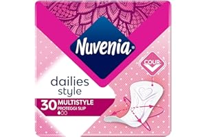 Nuvenia - Proteggi Slip Multistyle Ripiegati Freschezza Quotidiana - Massima Protezione e Bordi Flessibili - Confezione da 30 Salva Slip