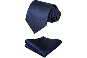 HISDERN Krawaty w kratę dla mężczyzn w kratkę krawat i chusteczka zestaw na ślub formalny biznes