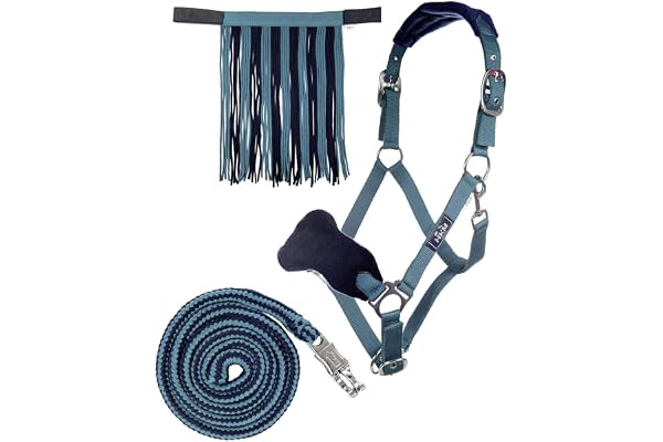 HKM Pony VB WB 10734 Licol avec Franges à Mouches en Tricot 180 cm