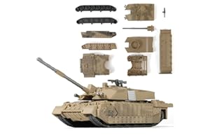 SEBUNAS Modello di carro armato militare Challenger 2 in scala 1/72, modello di costruzione rapida, carro armato principale dell'esercito britannico Challenger 2 (10 pezzi)