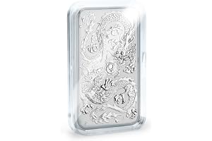 Leuchtturm 368473 Ultra 10 oz silver drake rektangulära myntkapslar (47,6 x 27,6 mm), paket med 10, inga mynt