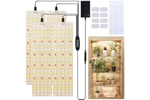 FIVAVA Pflanzenlampe LED Vollspektrum, 135 LEDs x 4pcs Pflanzenlicht für Zimmerpflanzen Samen Grow light, Grow Lampe für Pflanzen mit Zeitschaltuhr, 10 Arten von Helligkeit
